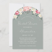 Sage Green  Garden Rozen Vrijgezellenfeest Kaart (Voorkant)