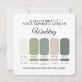 Sage Green Garden Wedding Color Palette Card Kaart (Voorkant)