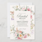 Sage green garden wildfloral spring Bridal shower Kaart (Voorkant)
