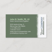 Sage Green, geborsteld wit met verticale Logo Visitekaartje (Voorkant)