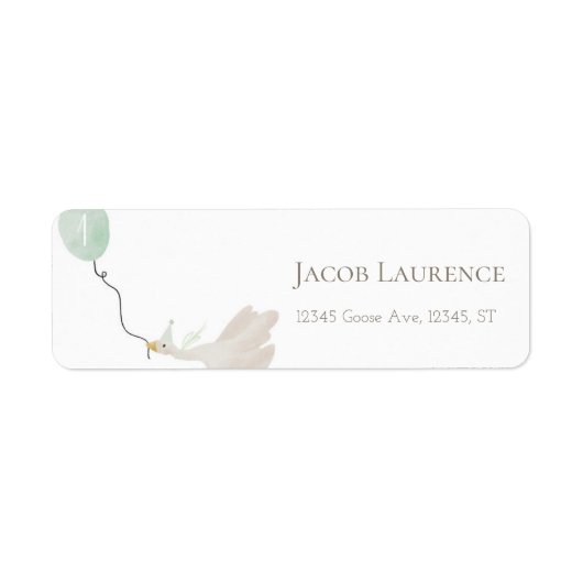 Sage Green Gekke Goose Adres Label (Voorkant)
