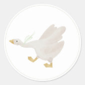 Sage Green Gekke Goose Sticker (Voorkant)