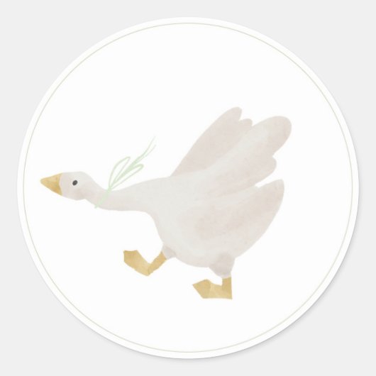 Sage Green Gekke Goose Sticker (Voorkant)