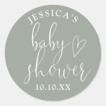 Sage Green Genderneutraal Baby shower Favoriet