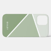 Sage Green Geometric Case-Mate iPhone Case (Achterkant (horizontaal))