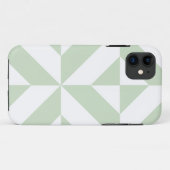 Sage Green Geometric Deco Cube Pattern Case-Mate iPhone Case (Achterkant (horizontaal))