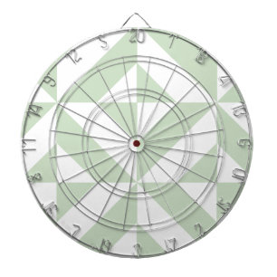 Sage Green Geometric Deco Cube Pattern Dartbord