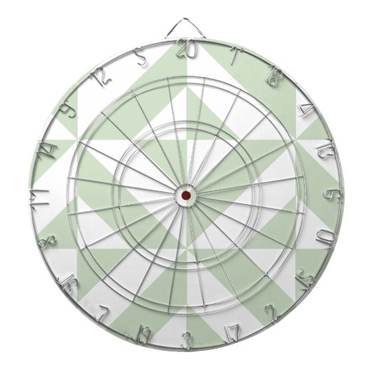 Sage Green Geometric Deco Cube Pattern Dartbord (Voorkant)