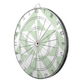 Sage Green Geometric Deco Cube Pattern Dartbord (Voorkant Rechts)