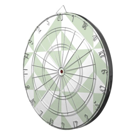 Sage Green Geometric Deco Cube Pattern Dartbord (Voorkant Rechts)