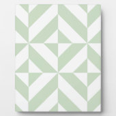 Sage Green Geometric Deco Cube Pattern Fotoplaat (Voorkant)