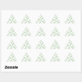 Sage Green Geometric Deco Cube Pattern Sticker (Vel)