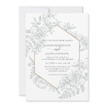 Sage Green Geometric Floral in één bruiloft