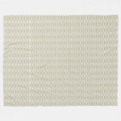 Sage Green Geometric Pattern Fleece Blanket Deken (Voorkant (Horizontaal))