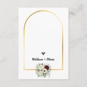 Sage Green Geometry Calendar Wedding Sla de datum  Informatiekaartje (Achterkant)