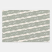 Sage Green gepersonaliseerd Afstuderen Inpakpapier Vel (Voorkant)