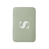 Sage Green Gepersonaliseerde Monogram Badmat (Voorkant Verticaal)