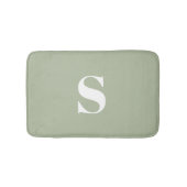Sage Green Gepersonaliseerde Monogram Badmat (Voorkant)