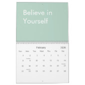 Sage Green gepersonaliseerde offerte modern minima Kalender (Feb 2026)