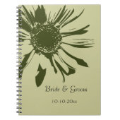 Sage Green Gerbera Flower Notitieboek (Voorkant)
