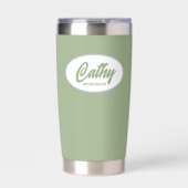 Sage Green gestileerde bruiloft bruidsmeisje Geïsoleerde Drinkbeker (Voorkant)