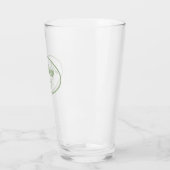Sage Green gestileerde naam bruiloft beste man Glas (Links)