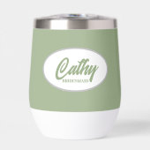 Sage Green gestileerde naam bruiloft bruidsmeisje (Voorkant)