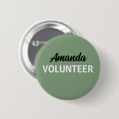 Sage Green Geweldige vrijwilliger Ronde Button 5,7 Cm (Voorkant /achterkant)