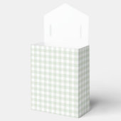 Sage Green Gingham-Baby shower Bedankdoosjes (Geopend)