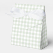 Sage Green Gingham-Baby shower Bedankdoosjes (Voorkant Zijde)