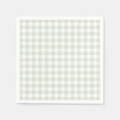 Sage Green Gingham-Baby shower Servet (Voorkant)