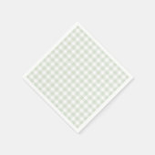 Sage Green Gingham-Baby shower Servet (Hoek)