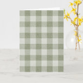 Sage Green Gingham Buffalo Check Linen Texture Kaart (Gele Bloem)