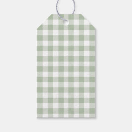 Sage Green Gingham Cadeau Labels Cadeaulabel