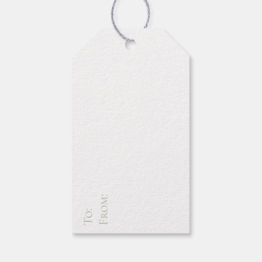 Sage Green Gingham Cadeau Labels Cadeaulabel (Achterkant)