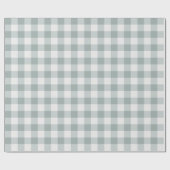 Sage Green Gingham Cadeaupapier (Vlak)