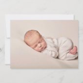 Sage Green Gingham Genderneutraal 2 Foto Geboorte Aankondiging (Achterkant)