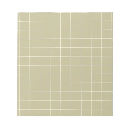 Sage Green Gingham geruit geplakt patroon Notitieblok (Voorkant)