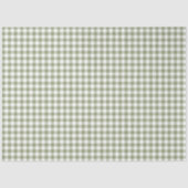 Sage Green Gingham Neutral Elegant Checkpattern Tissuepapier (Voorkant)