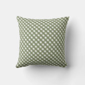 Sage Green Gingham Patterned Napkins Kussen (Achterkant)