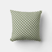 Sage Green Gingham Patterned Napkins Kussen (Voorkant)