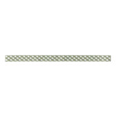 Sage Green Gingham Patterned Satijnen Lint (Voorkant)
