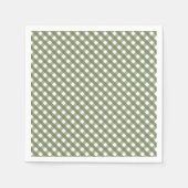 Sage Green Gingham Patterned Servet (Voorkant)