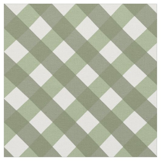 Sage Green Gingham Patterned Stof (Close Up)