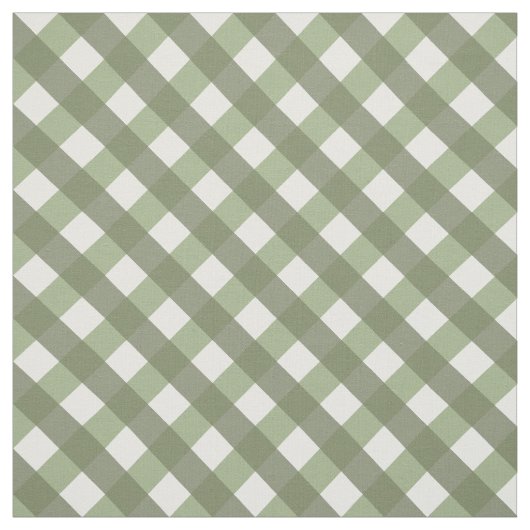 Sage Green Gingham Patterned Stof (Swatch)