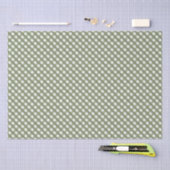 Sage Green Gingham Patterned Tissuepapier (Craft)