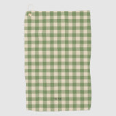 Sage Green Gingham Plaid Golfhanddoek (Voorkant)