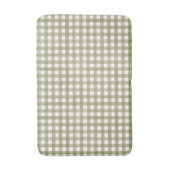 Sage Green Gingham Plaid Patterned Badmat (Voorkant Verticaal)