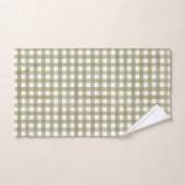 Sage Green Gingham Plaid Patterned Handdoek (Handdoek)