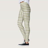 Sage Green Gingham Plaid Patterned Leggings (Links)